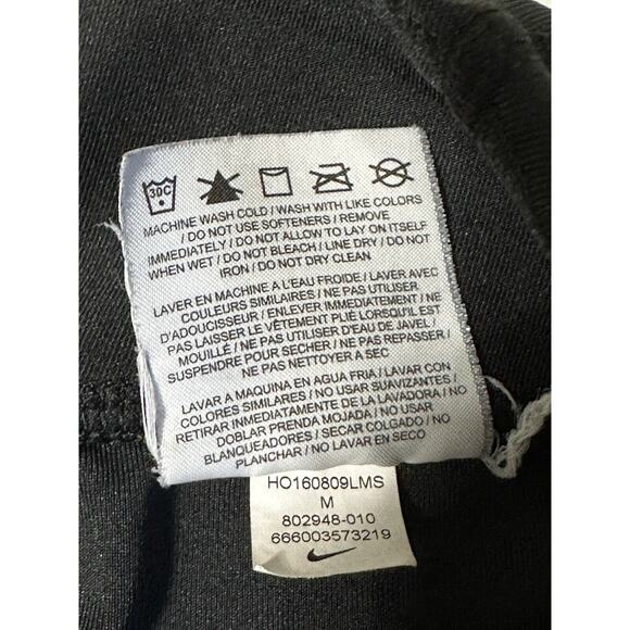 Nike Running Leggings Dri Fit Womens Medium Cropped Capri 19” Inseam Black - Picture 10 of 10